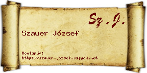 Szauer József névjegykártya