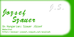 jozsef szauer business card